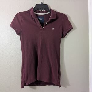 American Eagle Outfitters Maroon Polo Shirt